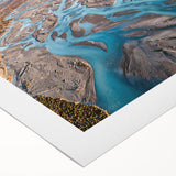 Art deco poster of Canterbury, New Zealand scenery in muted earth tones on rolled canvas, suitable for dining room wall art.