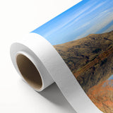 Art Deco poster of Otago, New Zealand scenery on rolled canvas, featuring pastel shades, ideal for nursery wall art.