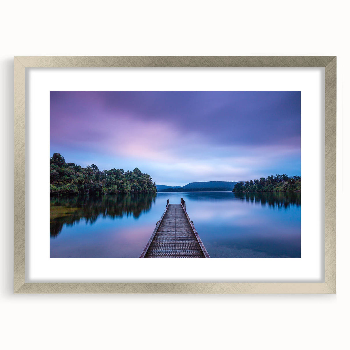 Textured art depicting an abstract ocean scene in cool blue and white tones on a framed canvas.