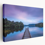 Large art print of New Zealand's west coast on stretched canvas, featuring muted earth tones, ideal for kitchen wall art.
