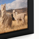 Extra large black wall art featuring a textured depiction of a Bolivian landscape on framed canvas.