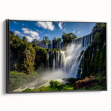 Black and white vintage poster art of a Brazilian landscape on framed canvas, ideal for bedroom wall decor.