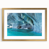 Extra large abstract art print of a Chilean landscape in gold frame, featuring textured earth tones.