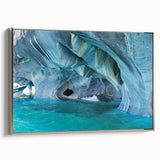 Framed canvas landscape art painting depicting the colorful Chilean scenery, ideal for enhancing a living room's decor.