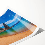 Extra large wall art featuring line art flowers in soft pastels on a rolled canvas, ideal for large living room decor.