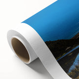 Art deco poster of a South American scenery in pastel shades on rolled canvas, ideal for nursery wall art.