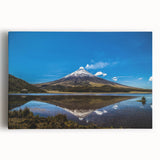 Black and white stretched canvas of South American scenery, ideal for kitchen wall art.
