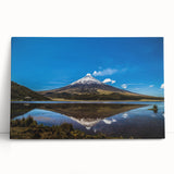 Black and white stretched canvas of Ecuador scenery, ideal for kitchen wall art or bedroom ambiance.