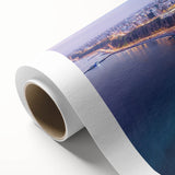 Art deco poster of a Peruvian landscape in soft pastel shades on rolled canvas, ideal for nursery wall art.