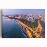 Black and white stretched canvas of a scenic Peruvian landscape, ideal for kitchen wall art.