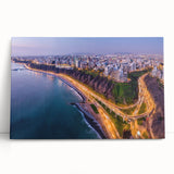 Black and white photograph of a Peruvian landscape on a large stretched canvas, ideal for kitchen wall art.