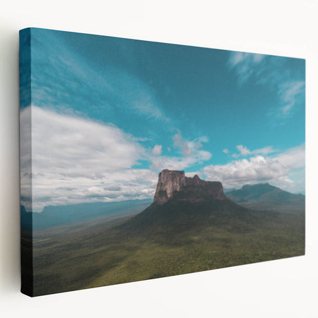 Large acrylic print of a Venezuelan landscape in muted earth tones, suitable for kitchen wall art.