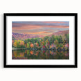 Extra large framed abstract art print depicting colorful, textured scenery, ideal for living room decor.