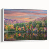 Vintage poster art of Alabama scenery on a framed canvas with vibrant colors, ideal for large living room walls.