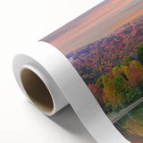 Art Deco style poster of Alabama scenery on rolled canvas, featuring soft pastel colors, ideal for nursery wall art.