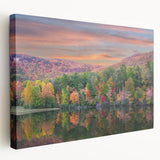 Large art depicting a serene Alabama landscape in soft earth tones on stretched canvas, suitable for kitchen wall art.
