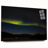 Large abstract depiction of Denali, Alaska in muted earth tones on acrylic glass, ideal for bedroom or dining room art.