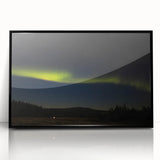 Acrylic print of Denali, Alaska in muted earth tones, framed in black, ideal for modern art wall decor.