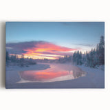 Black and white photograph of an Alaskan landscape on large stretched canvas, ideal for kitchen wall art.