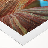 Art deco poster of Arizona's Coyote Buttes in earthy tones on rolled canvas, suitable for dining room decor.