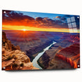 Acrylic print of the Grand Canyon in earth tones, suitable for bedroom or dining room decor.
