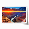 Grand Canyon landscape on rolled print, featuring earthy tones, ideal for art wall dining room.