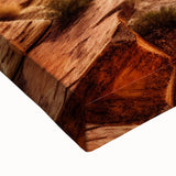 Black and white landscape art painting of the Grand Canyon on stretched canvas, suitable for bedroom wall decor.