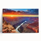 Black and white stretched canvas of the Grand Canyon, suitable as large kitchen or bedroom wall art.