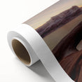 Art deco poster of Lake Powell with muted earth tones on rolled canvas, ideal for nursery wall art.