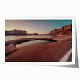Rolled print of Lake Powell, Arizona, in muted earth tones, suitable as art wall dining room decor.