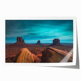 Monument Valley scenery on extra large rolled print, suitable as art wall for dining room.