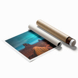 Rolled print of Monument Valley with earth tones, ideal for classy bathroom wall art.