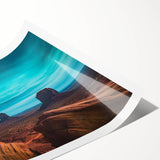 Extra large rolled print of Monument Valley with warm earth tones, ideal for large living room wall art.