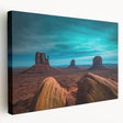 Monument Valley landscape on stretched canvas with warm earth tones, suitable for kitchen wall art.
