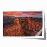 Extra large rolled print of Sedona, Arizona scenery in muted earth tones, ideal for art wall dining room.