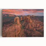 Black and white large art print of Sedona, Arizona landscape on stretched canvas, ideal for kitchen wall art.