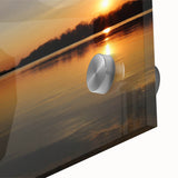 Large abstract wall art depicting Arkansas scenery in mid-century modernist style on acrylic, ideal for dining room ambiance.