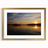 Extra large abstract art print of Arkansas scenery in textured gold frame, ideal for living room decor.