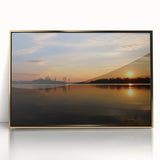 Large art print of a serene Arkansas landscape in muted earth tones on framed acrylic, ideal for modern art wall decor.