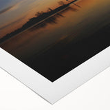 Art deco poster of Arkansas scenery in muted earth tones on rolled canvas, suitable for dining room decor.