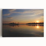Black and white photo of Arkansas scenery on large stretched canvas, suitable as kitchen wall art.