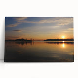 Large black and white photo of Arkansas scenery on stretched canvas, suitable as kitchen wall art or for bedroom ambiance.