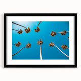 Extra large, textured abstract art print depicting colorful, swirling patterns on a framed canvas.