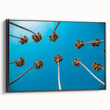 Black and white framed canvas of Beverly Hills landscape, ideal for bedroom wall art in a vintage poster style.