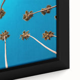 Black wall art featuring a textured Beverly Hills scenery in vibrant colors on a large framed canvas.