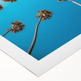 Art deco poster of Beverly Hills scenery in pastel shades on rolled canvas, suitable for dining room wall art.