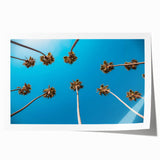 Extra large rolled print featuring a floral depiction of Beverly Hills scenery with pastel shades.