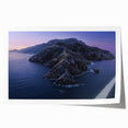 Rolled print of Catalina, California scenery featuring vibrant floral elements, ideal for art wall dining room decor.