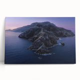 Black and white large art print of Catalina, California on stretched canvas, ideal for kitchen wall art or bedroom.