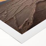 Art deco poster of Death Valley in muted earth tones on rolled canvas, suitable for dining room wall art.